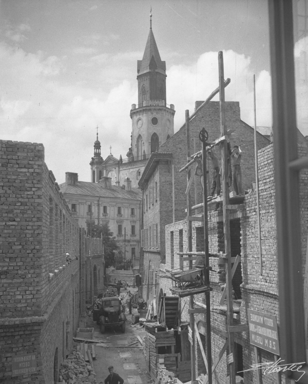 Odbudowa ulicy Jezuickiej w Lublinie w 1954 roku