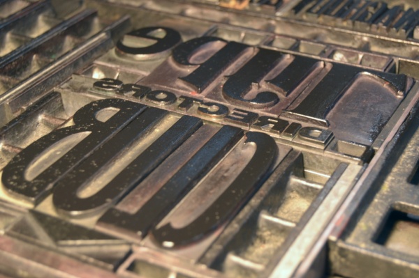 Matryca drukarska do afisza przygotowanego na okoliczność wernisażu wystawy Nagrody Type Directors Club 2015