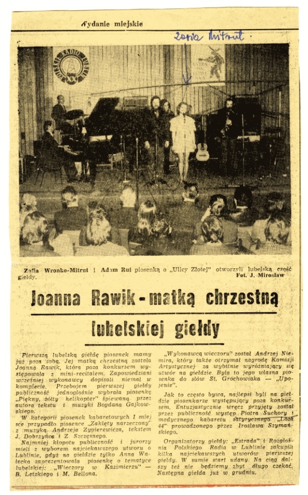Joanna Rawik – matką chrzestną lubelskiej giełdy