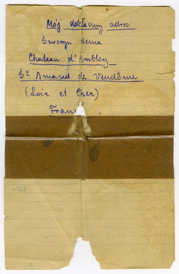 List od Henryki Szweryn do Jana Kotarskiego, ojca Alicji Kowalczyk, 13. sierpnia 1945 roku