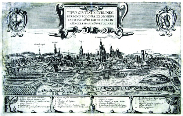 Widoki Lublina – miedzioryt Hogenberga i Brauna (1618)