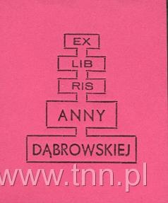 Ekslibris Anny Dąbrowskiej