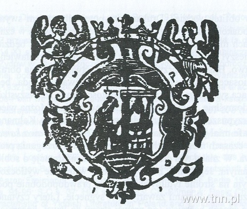 Sygnet drukarski Kalonimosa (II) Kalmana Jafe ze strony tytułowej traktatu talmudycznego Bawa kama.