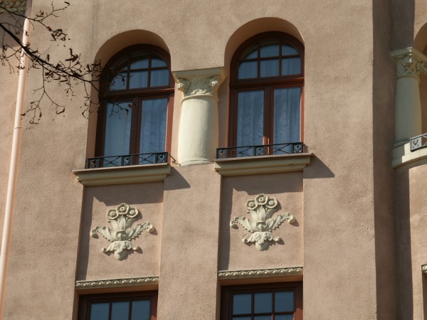 Kamienica przy ul. Chopina 11 w Lublinie, fragment elewacji