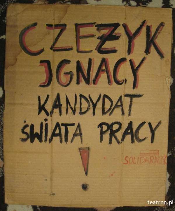 Plakat wyborczy Ignacego Czeżyka z kampanii wyborczej w 1989 roku