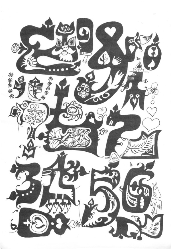 Alfabet Izaak Babel, znaki specjalne i cyfry