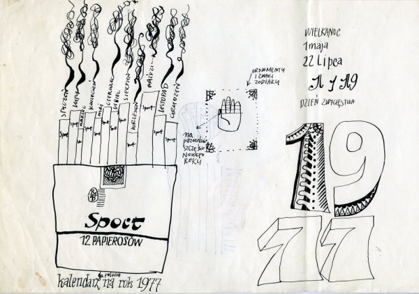 Kalendarz dla palaczy na 1977, projekt