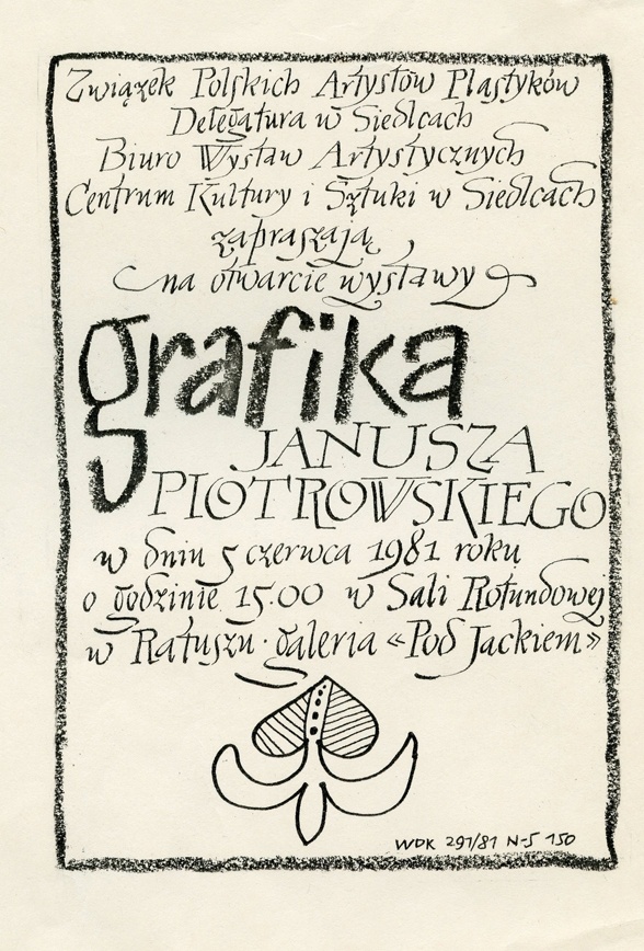 Kaligrafia, Grafika Janusza Piotrowskiego