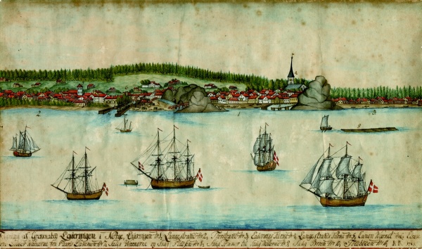 View of Larvik from 1785