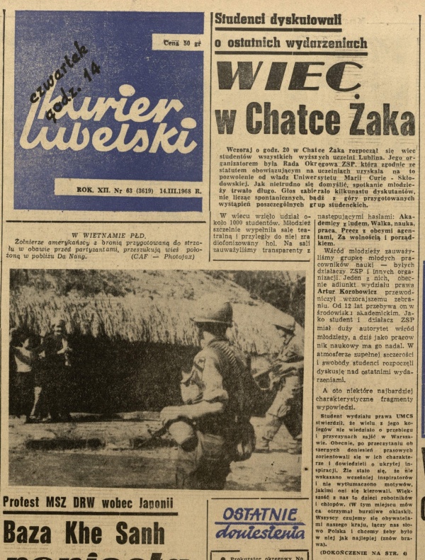 „Kurier Lubelski” 14.03.1968