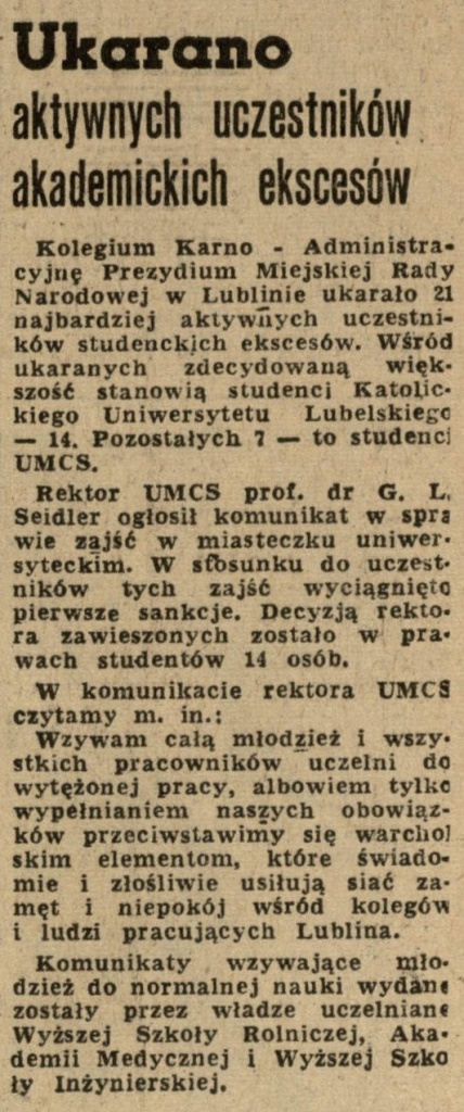 „Kurier Lubelski” 12.03.1968