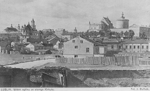 Widok ze Starego Kirkutu na Kalinowszczyźnie na Stare Miasto i dzielnicę żydowską w Lublinie