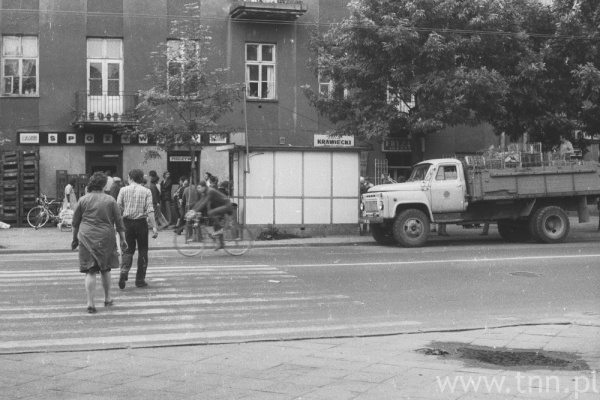 Lublin. Ulica Zamojska podczas strajków w lipcu 1980 roku