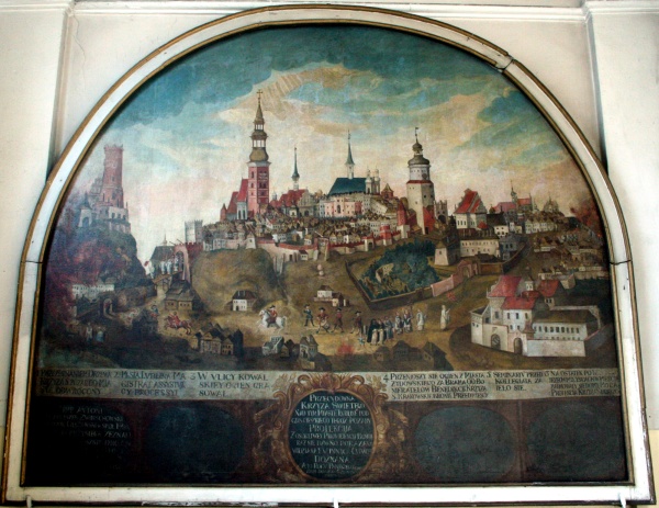 Obraz - Pożar miasta Lublina w 1719 roku
