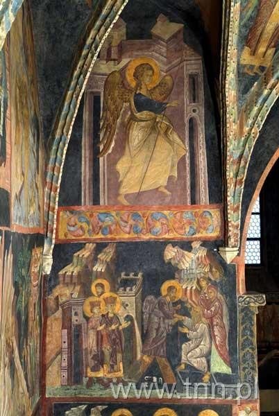 Freski Kaplicy Zamkowej - Anioł ze sceny Zwiastowania, Zstąpienie do piekieł