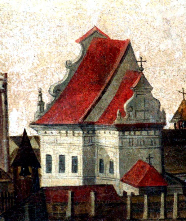 Kościół oo. karmeltów bosych w Lublinie - fragment obrazu "Pożar miasta Lublina"