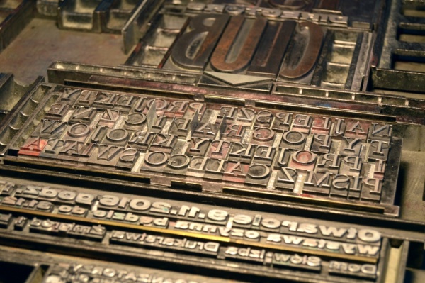 Matryca drukarska do afisza przygotowanego na okoliczność wernisażu wystawy Nagrody Type Directors Club 2015