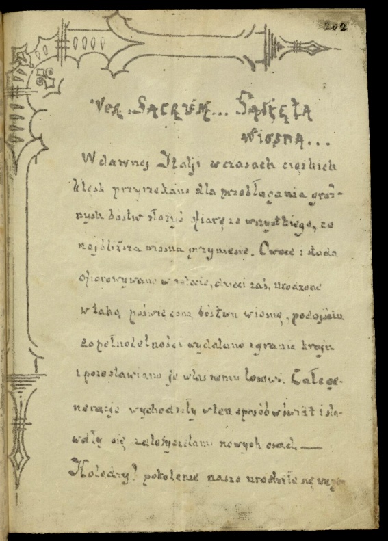 Artykuł wstępny pisma "Ver Sacrum", Z. 1, styczeń 1905