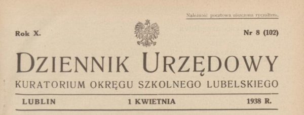 „Dziennik Urzędowy Kuratorium Okręgu Szkolnego Lubelskiego” (1929–1939)