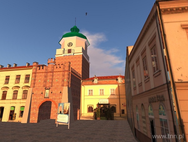 Brama Krakowska - wizualizacja z projektu "Second Life"
