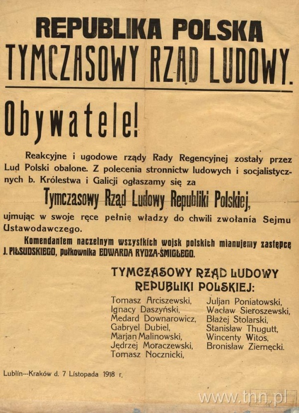 Odezwa Tymczasowego Rządu Ludowego Republiki Polskiej