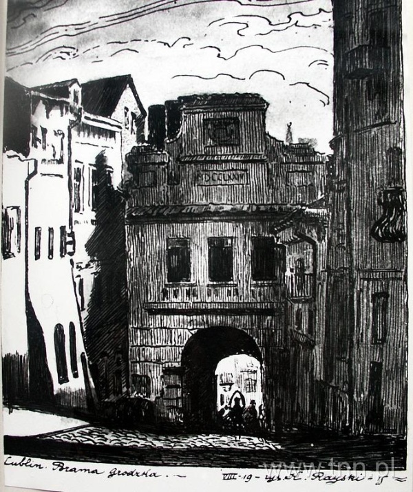 Brama Grodzka w Lublinie, rysunek