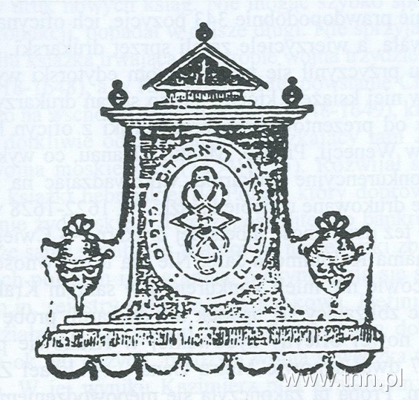 Sygnet drukarski Awrahama ben Icchaka Ajzika. 1794-1814