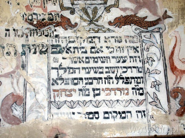 Polichromie w synagodze w Bychawie