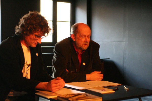 Spotkanie z Piotrem Mitznerem w czasie Festiwalu "Miasto Poezji" w 2010 roku
