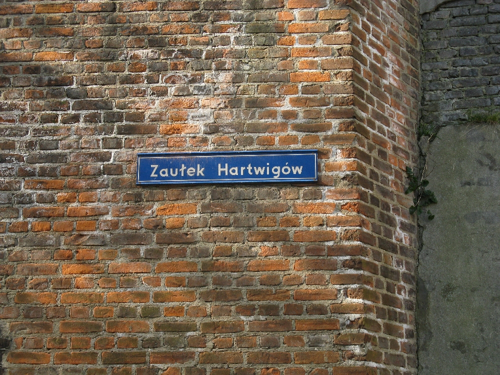Szyld Zaułka Hartwigów w Lublinie