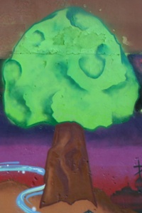 Drzewo - jeden z symboli Muralu Graffiti