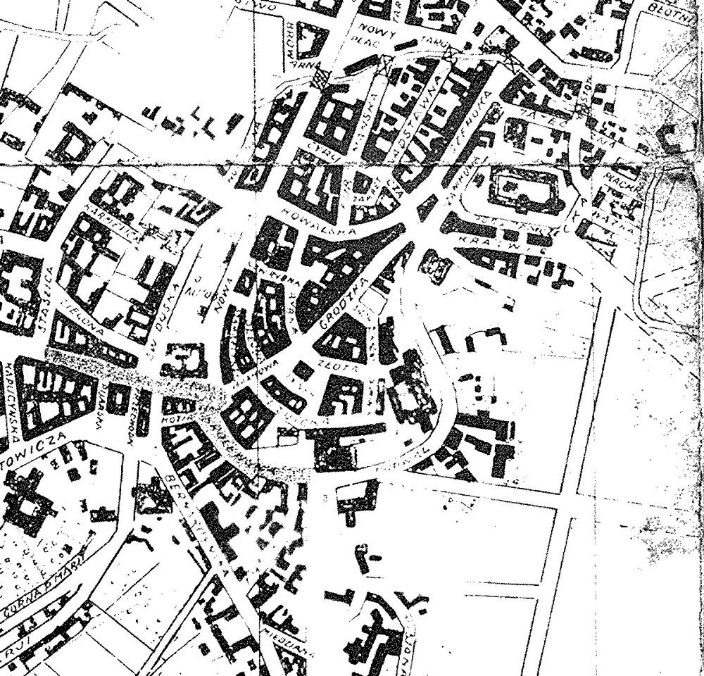 Stare Miasto w Lublinie - fragment planu Lublina z 1931 roku
