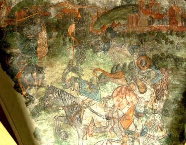 Obrona Lublina, fragment polkichromii z Kamienicy Lubomelskich w Lublinie
