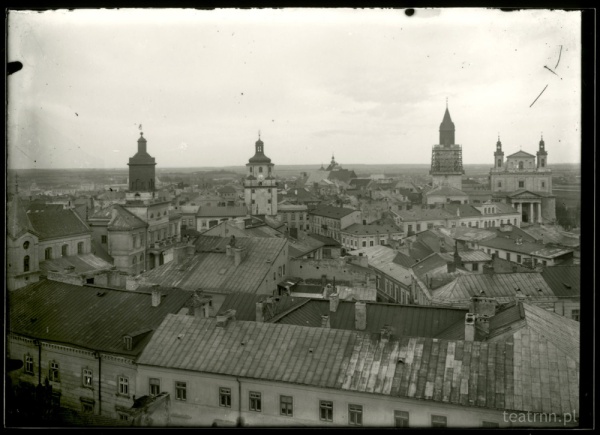 Lublin, panorama Starego Miasta z wieży ciśnień na Placu Bernardyńskim