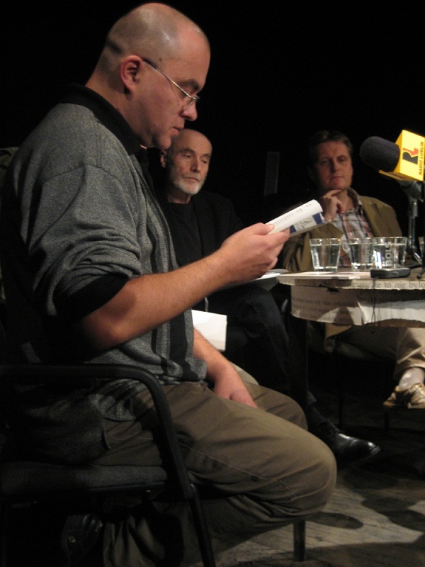Marcin Baran, Ryszard Krynicki, Jacek Gutorow, spotkanie: „Wierszem o wierszu”, Brama Grodzka Teatr NN, 11 października 2007