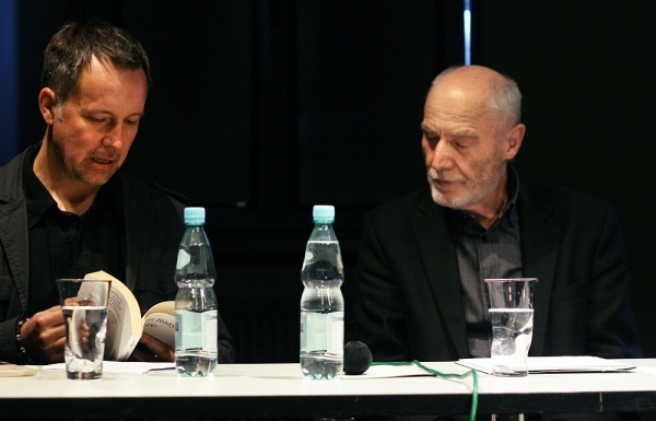 Misterium Wiersza - Tomasz Różycki i Ryszard Krynicki podczas spotkania