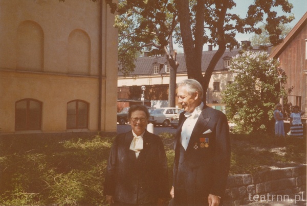 Krystyna Modrzewska z prof. J.A.Böökiem w dniu promocji doktorskiej w Uppsali