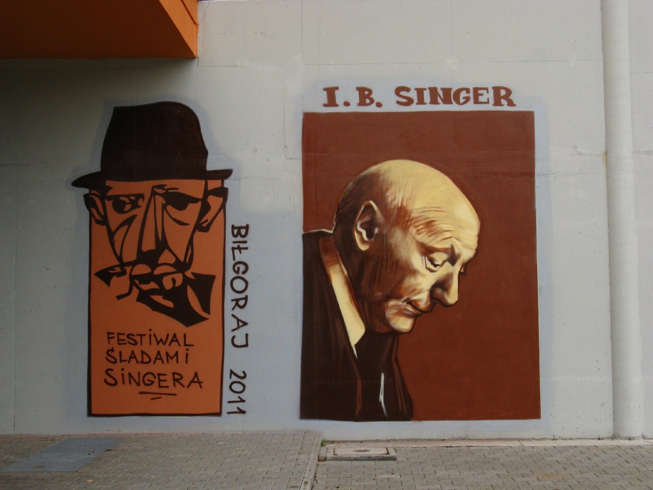 Graffiti festiwalu Śladami Singera w Biłgoraju