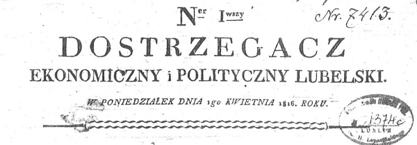 „Dostrzegacz Ekonomiczno-Polityczny Lubelski” (1816)
