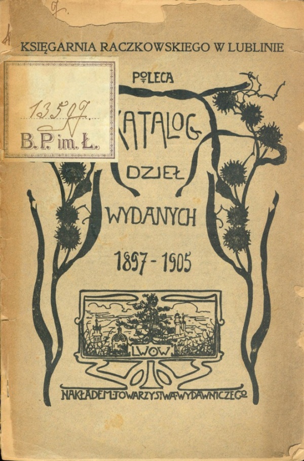 Okładka Katalogu Dzieł Wydanych w 1897-1905