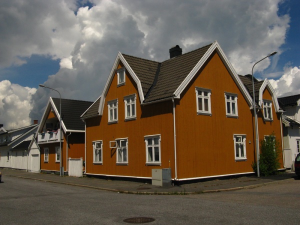 Larvik, drewniana architektura