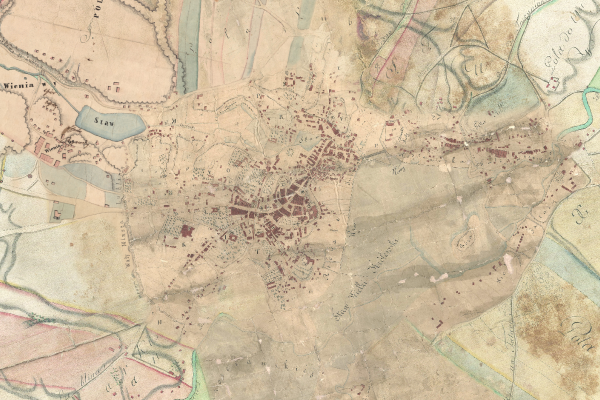 Map of Lublin, end of 18th century