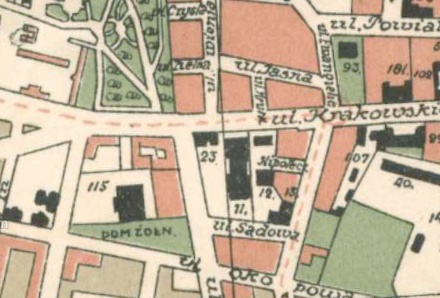 Mapa zakładów fotograficznych w Lublinie do 1939 roku